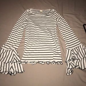 Free people top with trumpet sleeves